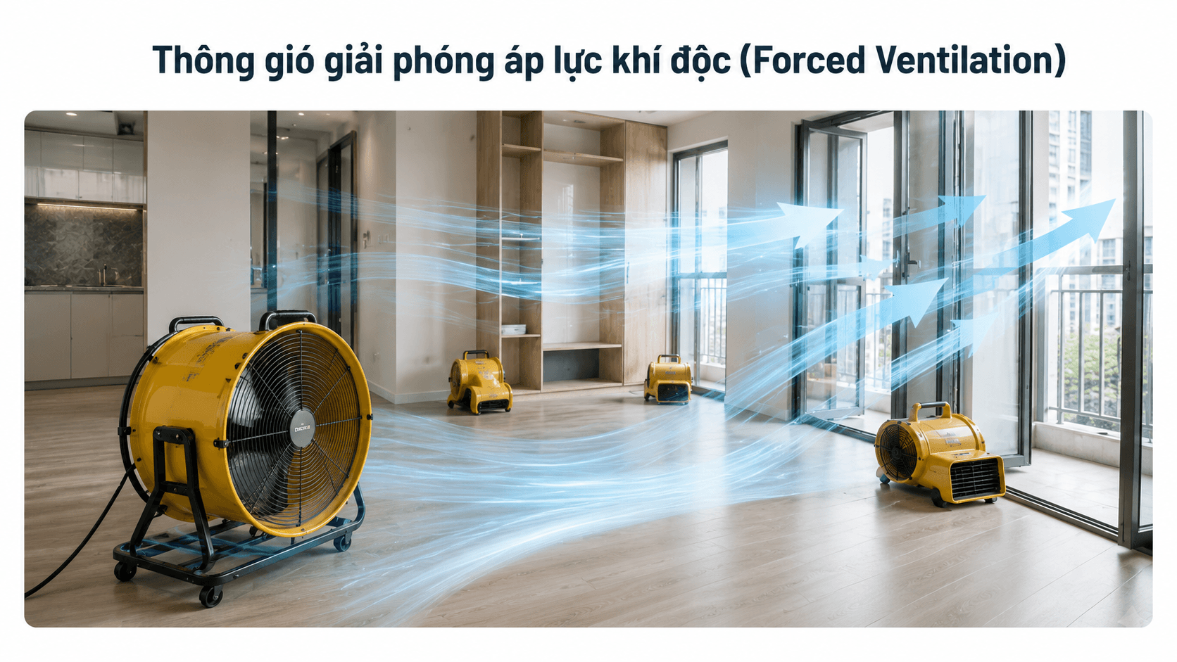 Giai đoạn 3: Thông gió giải phóng áp lực khí độc (Forced Ventilation)